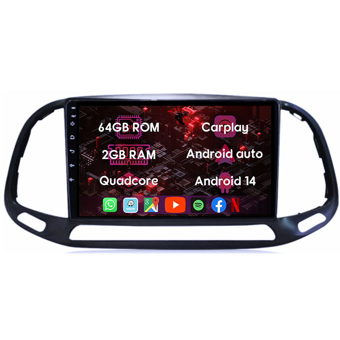 (Resigilata) Navigatie dedicata Fiat Doblo 2015-2019, 2GB RAM 32GB ROM, Android 13 , Display 9 " FULL HD, Internet ,Aplicatii , Waze , Wi Fi , Usb , Bluetooth , Mirrorlink, Suport camere AHD [6]