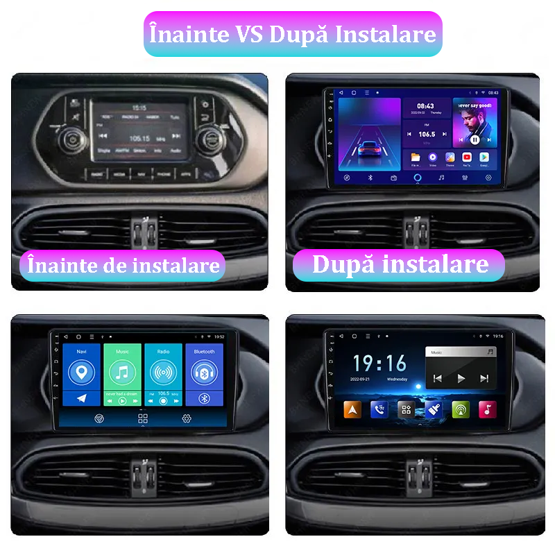 (Resigilata) Navigatie dedicata Fiat Egea 2015-2018, 2GB RAM 32GB ROM, Android 13, Display 9" IPS Full HD, Internet ,Aplicatii , Waze , Wi Fi , Usb , Bluetooth , Mirrorlink, Suport camere AHD [5]