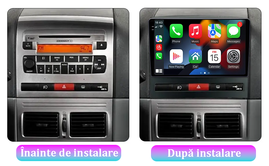 Navigatie dedicata Fiat Perla 2009+, 12GB RAM 256GB ROM, Android 13, Rezolutie 2K, Display QLED, 9", DSP, Carplay, Android Auto, Internet, Youtube, Waze, Wi Fi, USB [5]
