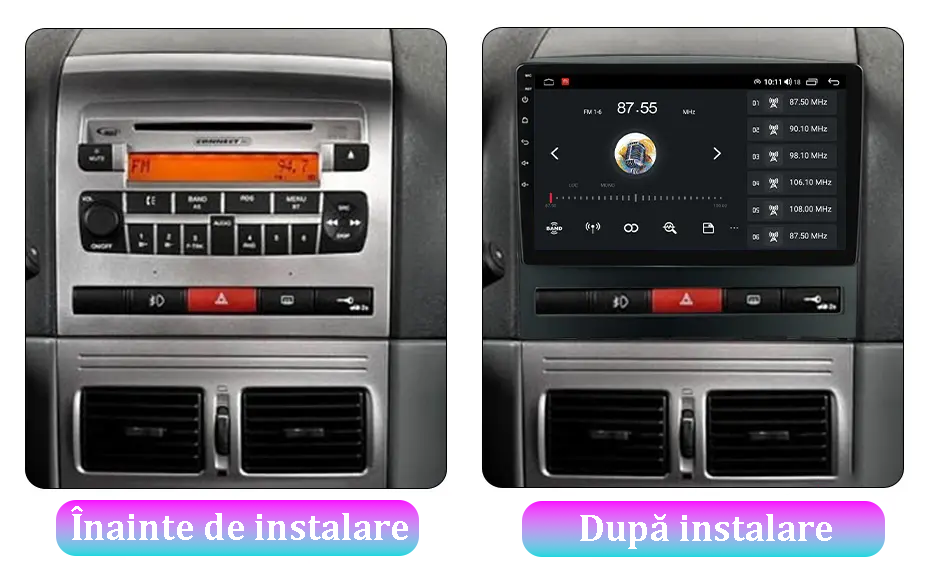 Navigatie dedicata Fiat Perla 2009+, 4GB RAM 64GB ROM, Octacore, Android 14, Display QLED 1K 9", Carplay&Android Auto, SIM 4G, Ventilator Activ [5]