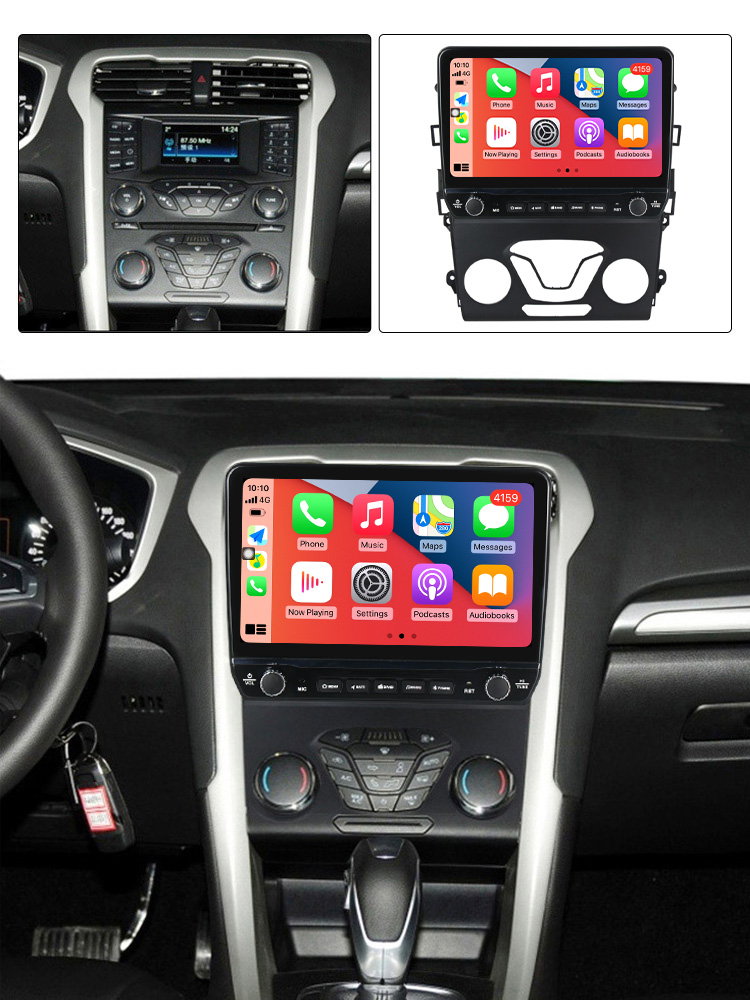 Navigatie dedicata Mondeo 2014-2019 cu butoane rotative model 2024, 4 GB RAM 64 ROM, Quadcore, Android 13, Display QLED, 9", DSP, Carplay, Android Auto, Internet, Youtube , Waze , WI-FI [4]