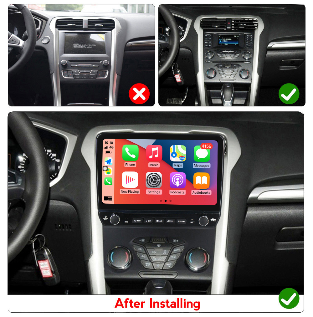 Navigatie dedicata Mondeo 2014-2019 cu butoane rotative model 2024, 9 Inch, 2GB RAM 32GB ROM, Quadcore, Android 13, WiFi, Bluetooth, Magazin Play [5]