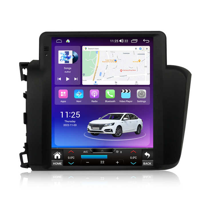 Navigatie dedicata Honda Civic 2012-2016, Tesla Style, 8GB RAM 128GB ROM, Octacore, Android 14, Display QLED 9.7”, Suporta camera 360º, DSP, Carplay&Android Auto, SIM 4G, Ventilator Activ [1]