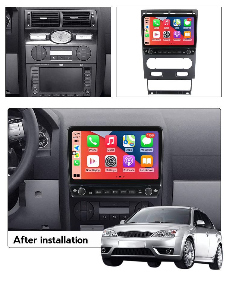 Navigatie dedicata Mondeo 2000-2007 cu butoane rotative model 2024, 9 Inch, 2GB RAM 32GB ROM, Quadcore, Android 13, WiFi, Bluetooth, Magazin Play [3]