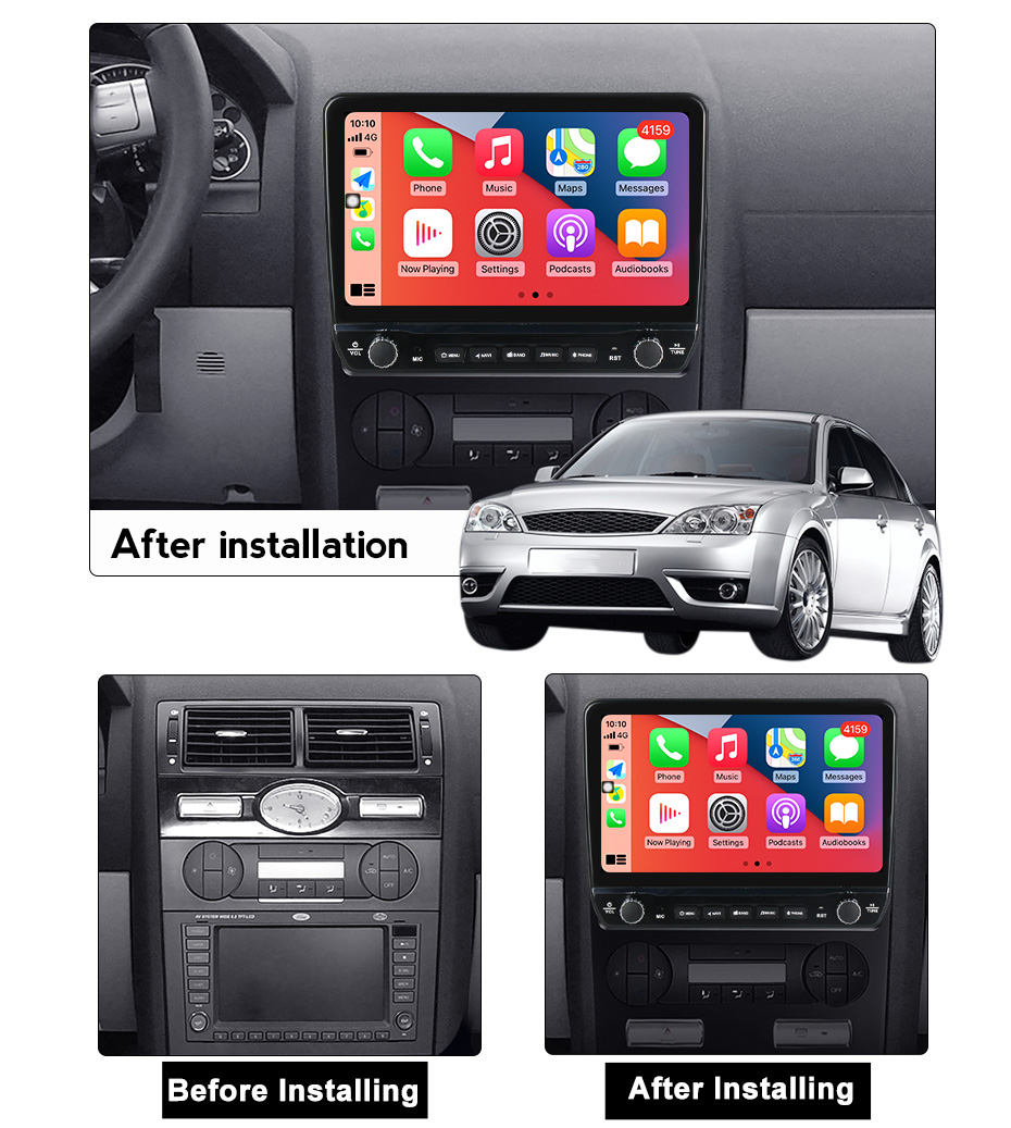 Navigatie dedicata Mondeo 2000-2007 cu butoane rotative model 2024, 9 Inch, 2GB RAM 32GB ROM, Quadcore, Android 13, WiFi, Bluetooth, Magazin Play [5]