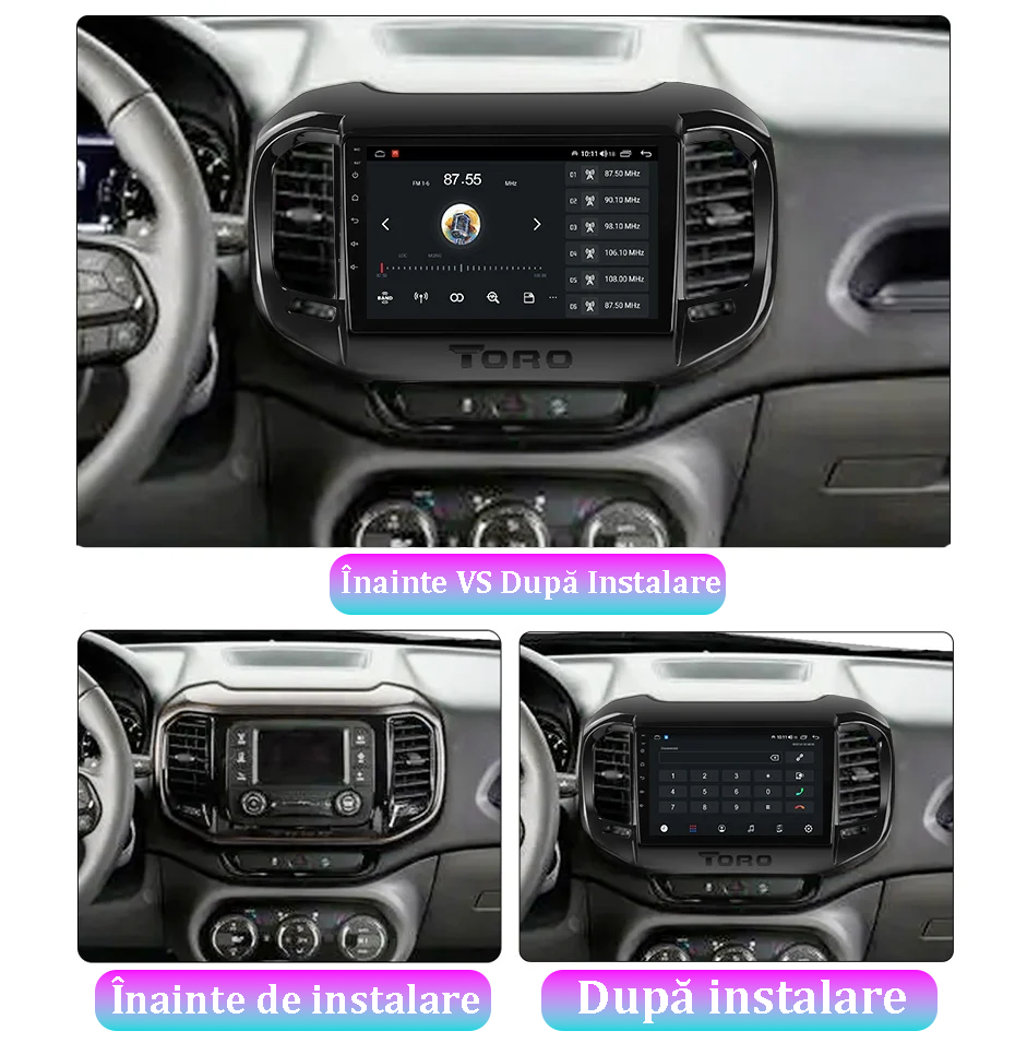 Navigatie dedicata Fiat Toro 2016-2019, 4GB RAM 64GB ROM, Octacore, Android 14, Display QLED 1K 9", Carplay&Android Auto, SIM 4G, Ventilator Activ [5]