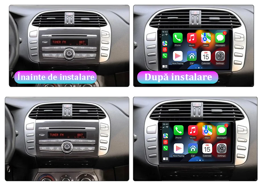 Navigatie dedicata Fiat Viaggio/Ottimo, 12GB RAM 256GB ROM, Android 13, Rezolutie 2K, Display QLED, 9", DSP, Carplay, Android Auto, Internet, Youtube, Waze, Wi Fi, USB [5]