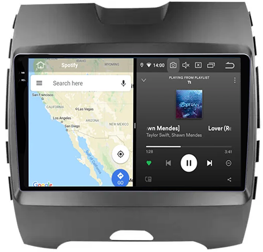 Navigatie dedicata Ford Edge 2015-2018, 12GB RAM 256GB ROM, Android 13, Rezolutie 2K, Display QLED, 9", DSP, Carplay, Android Auto, Internet, Youtube, Waze, Wi Fi, USB [3]