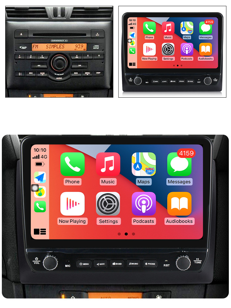 Navigatie dedicata Stilo 2010 cu butoane rotative model 2024, 9 Inch, 2GB RAM 32GB ROM, Quadcore, Android 13, WiFi, Bluetooth, Magazin Play [4]