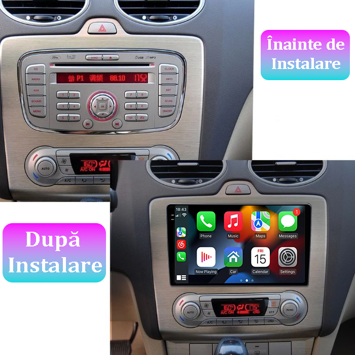 Navigatie dedicata Ford Focus ( 2004 - 2011 ), 12GB RAM 256GB ROM, Android 13, Rezolutie 2K, Display QLED, 9", DSP, Carplay, Android Auto, Internet, Youtube, Waze, Wi Fi, USB [5]
