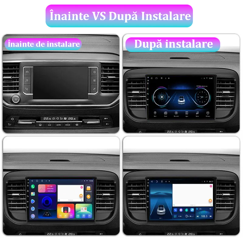 Navigatie dedicata Ford Focus 3 Citroen Jumpy 2016, 4GB RAM 64GB ROM, Octacore, Android 13, Display QLED 9", DSP, Carplay, Android Auto, Internet, Youtube, Waze, WIFI, Bluetooth [4]