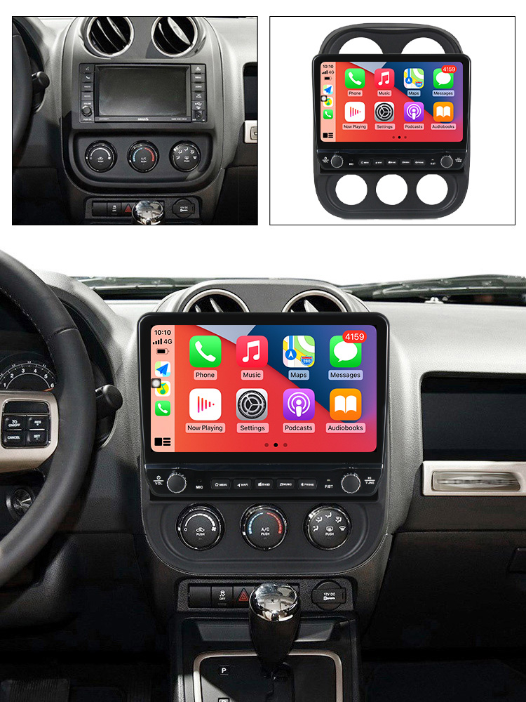 Navigatie dedicata Compass 2009-2015 cu butoane rotative model 2024, 10 Inch, 2GB RAM 32GB ROM, Quadcore, Android 13, WiFi, Bluetooth, Magazin Play [4]
