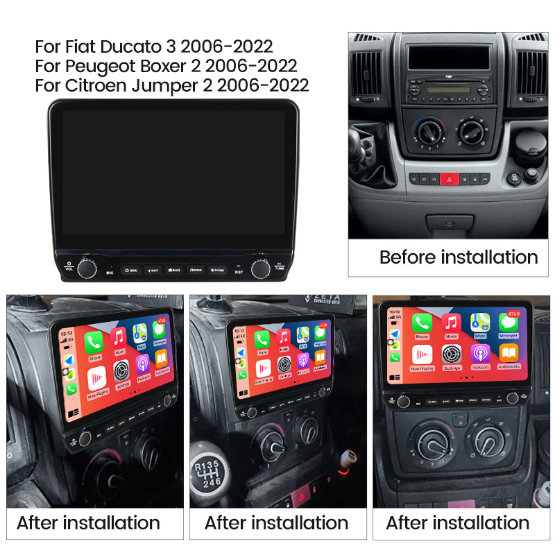 Navigatie dedicata Fiat Ducato 3 2006-2022, Peugeot Boxer 2 2006-2022, Citroen Jumper 2 2006-2022 cu butoane rotative model 2024, 9 Inch, 2GB RAM 32GB ROM, Quadcore, Android 13, WiFi, [2]