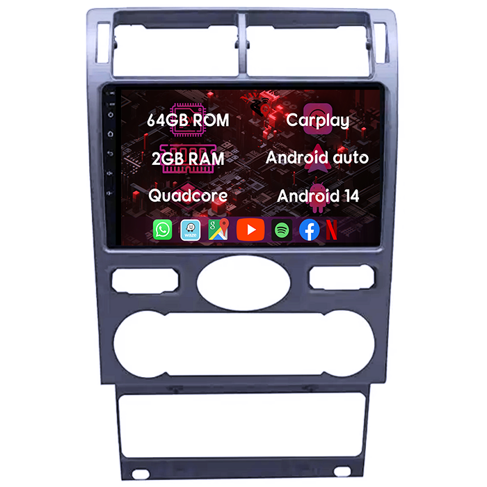 (Resigilata) Navigatie dedicata Ford Mondeo 2000-2007, 2GB RAM 32GB ROM, Quad Core, Display 9" IPS Full HD, Carplay, Android 13, Bluetooth, Magazin Play, Suport camere AHD [6]
