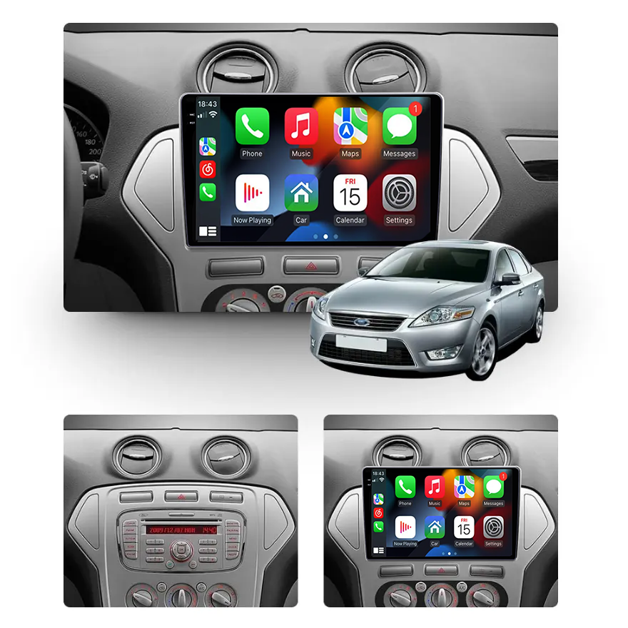 Navigatie dedicata Ford Mondeo 2007-2010, 12GB RAM 256GB ROM, Android 13, Rezolutie 2K, Display QLED, 10.1", DSP, Carplay, Android Auto, Internet, Youtube, Waze, Wi Fi, USB [5]