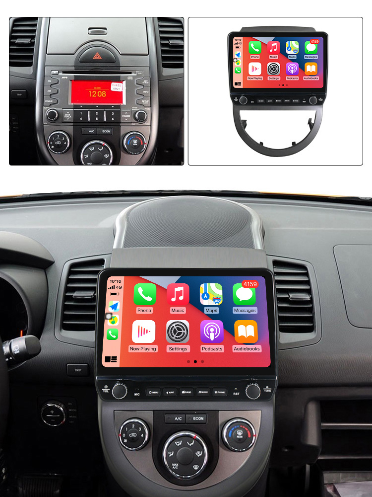 Navigatie dedicata Soul 2010-2013 cu butoane rotative model 2024, 9 Inch, 2GB RAM 32GB ROM, Quadcore, Android 13, WiFi, Bluetooth, Magazin Play [4]