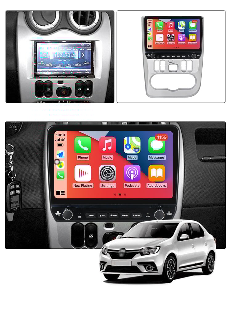 Navigatie dedicata Logan 2009-2015 cu butoane rotative model 2024, 9 Inch, 2GB RAM 32GB ROM, Quadcore, Android 13, WiFi, Bluetooth, Magazin Play [3]
