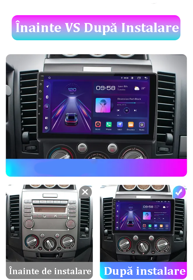 (Resigilata) Navigatie dedicata Ford Ranger 2006-2011, 2GB RAM 32GB ROM, Quad Core, Display 9" IPS Full HD, Carplay, Android 13, Bluetooth, Magazin Play, Suport camere AHD [6]