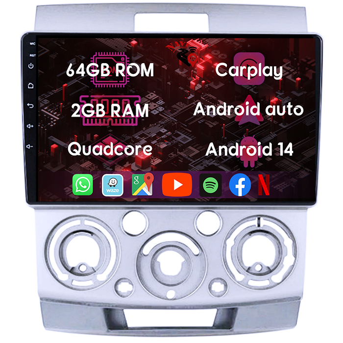 (Resigilata) Navigatie dedicata Ford Ranger 2006-2011, 2GB RAM 32GB ROM, Quad Core, Display 9" IPS Full HD, Carplay, Android 13, Bluetooth, Magazin Play, Suport camere AHD [7]