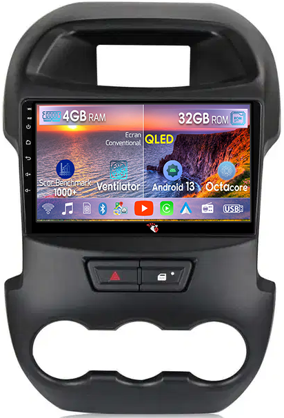 Navigatie dedicata Ford Ranger 2011-2016, 4GB RAM 32GB ROM, Android 13, Display 9 " , Internet ,Aplicatii , Waze , Wi Fi , Usb , Bluetooth , Mirrorlink [1]
