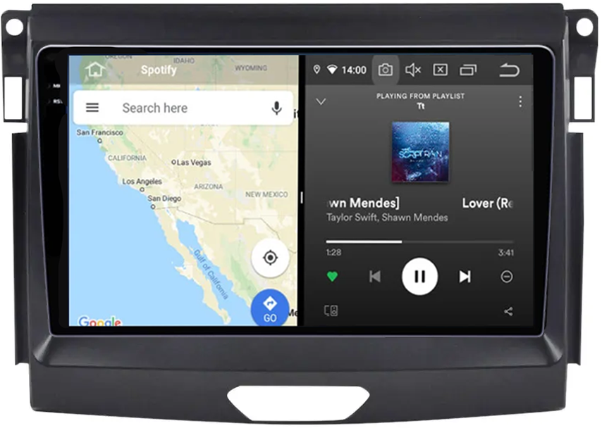 Navigatie dedicata Ford Ranger 2015-2020, 12GB RAM 256GB ROM, Android 13, Rezolutie 2K, Display QLED, 9", DSP, Carplay, Android Auto, Internet, Youtube, Waze, Wi Fi, USB [3]