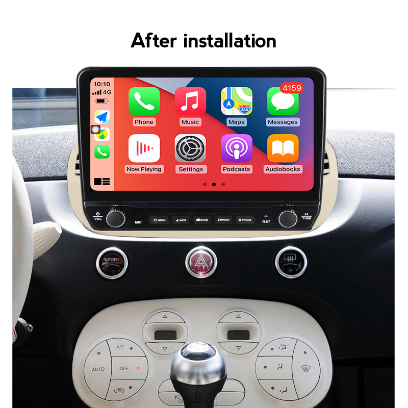 Navigatie dedicata Fiat 500 cu butoane rotative model 2024, 9 Inch, 2GB RAM 32GB ROM, Quadcore, Android 13, WiFi, Bluetooth, Magazin Play [4]