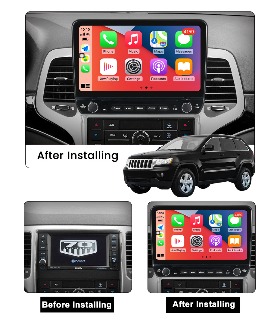 Navigatie dedicata Grand Cherokee 2010-2013 cu butoane rotative model 2024, 9 Inch, 2GB RAM 32GB ROM, Quadcore, Android 13, WiFi, Bluetooth, Magazin Play [5]