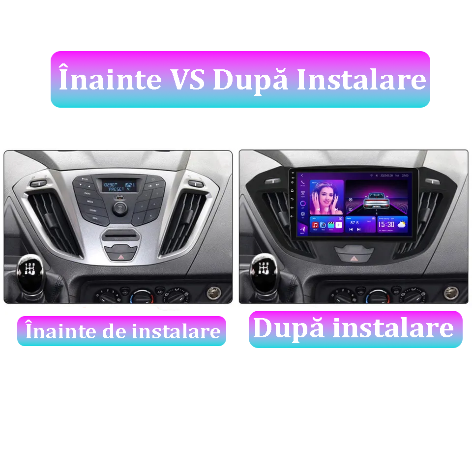 (Resigilata) Navigatie dedicata Ford Transit 2013-2018, 2GB RAM 32GB ROM, Quad Core, Display 9" IPS Full HD, Carplay, Android 13, Bluetooth, Magazin Play, Suport camere AHD [5]