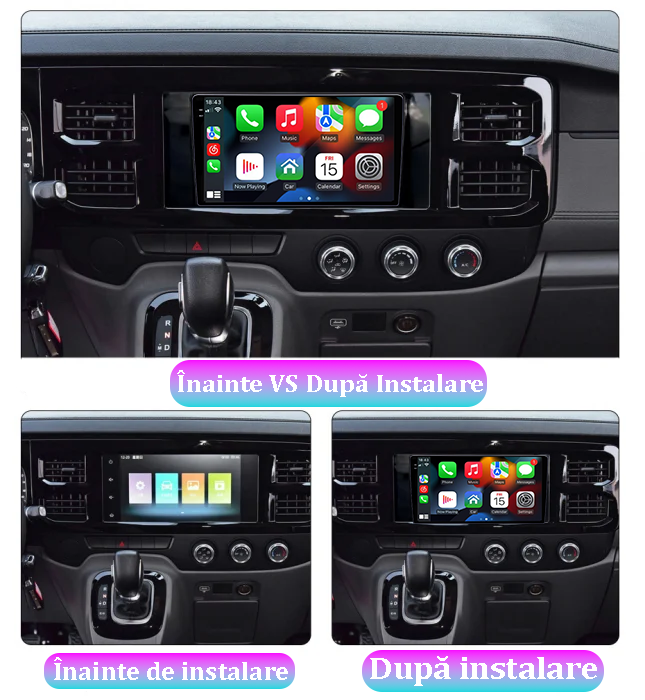 Navigatie dedicata Ford Transit PRO 2022, 12GB RAM 256GB ROM, Android 13, Rezolutie 2K, Display QLED, 9", DSP, Carplay, Android Auto, Internet, Youtube, Waze, Wi Fi, USB [6]