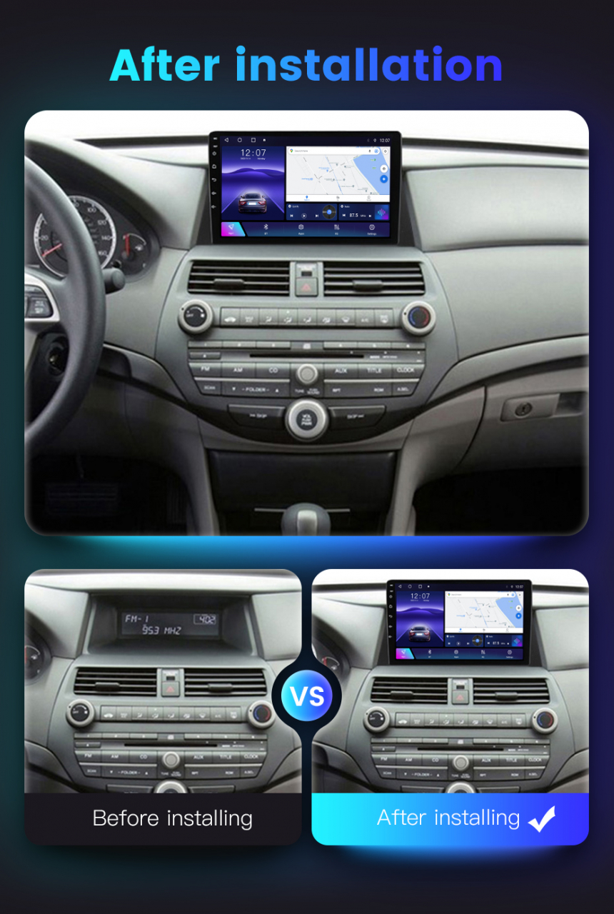 Navigatie dedicata Honda Accord 8th 2008-2013, 4GB RAM 64GB ROM, Octacore, Android 13, Display QLED 10", DSP, Carplay, Android Auto, Internet, Youtube, Waze, WIFI, Bluetooth [6]