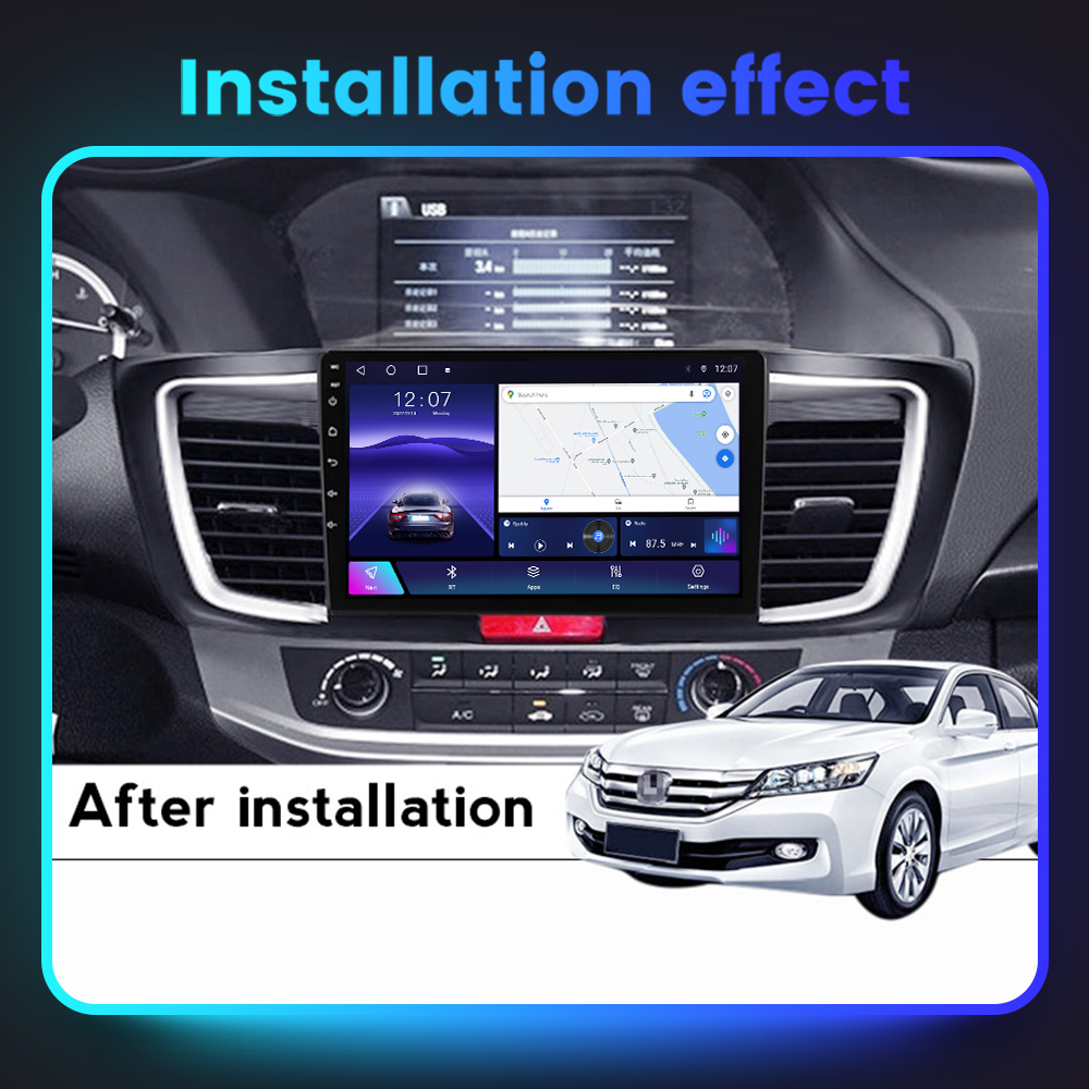 Navigatie dedicata Honda Accord 9th 2014-2017, 4 GB RAM 32 ROM, Android 13, Display QLED, 9", DSP, Carplay, Android Auto, Internet, Youtube , Waze , Wi Fi , Usb , Bluetooth [8]