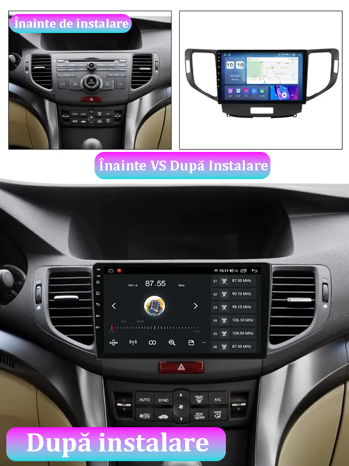 (Resigilata) Navigatie dedicata Honda Accord VII 2008 - 2012, 2GB RAM 32GB ROM, Quad Core, Display 9" IPS Full HD, Carplay, Android 13, Bluetooth, Magazin Play, Suport camere AHD [9]