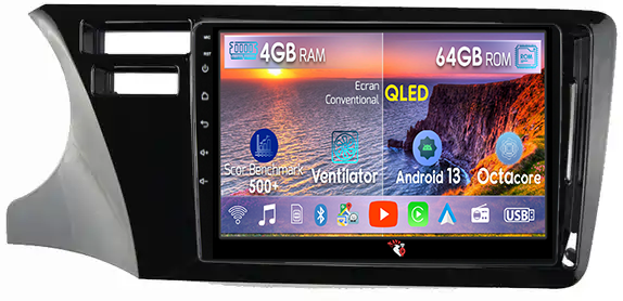 Navigatie dedicata Honda City 2014, 4GB RAM 64GB ROM, Octacore, Android 13, Display QLED 9", DSP, Carplay, Android Auto, Internet, Youtube, Waze, WIFI, Bluetooth [1]