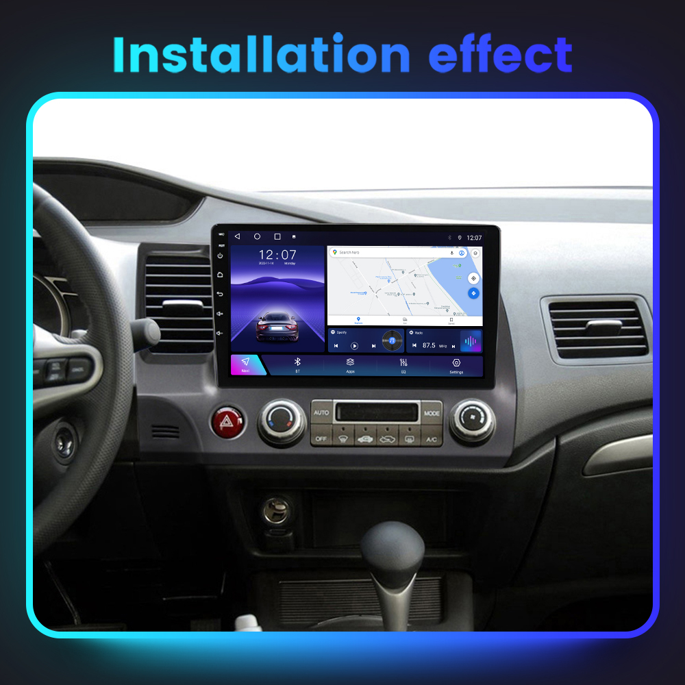 Navigatie dedicata Honda Civic 2006-2011,4 GB RAM 32 ROM, Android 13, Display QLED, 10", DSP, Carplay, Android Auto, Internet, Youtube , Waze , Wi Fi , Usb , Bluetooth [9]