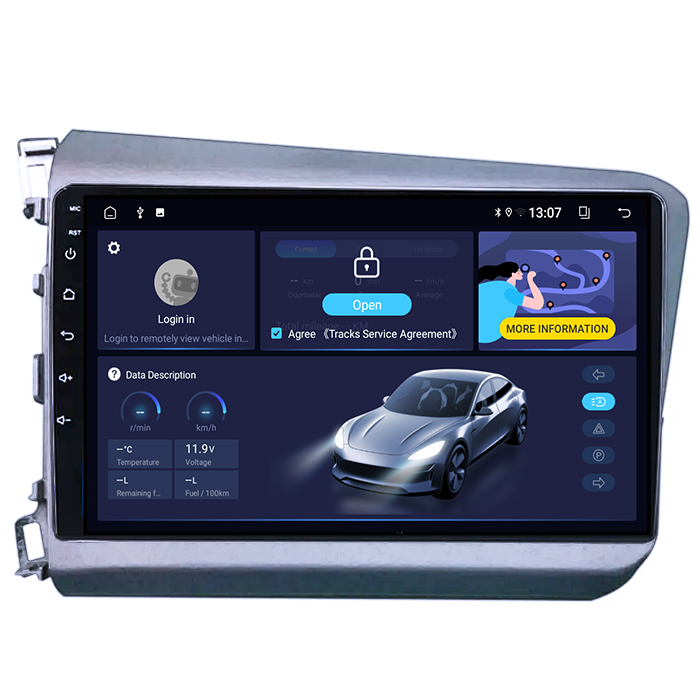 (Resigilata) Navigatie dedicata Honda Civic ( 2011 - 2015 ), 2GB RAM 32GB ROM, Quad Core, Display 9" IPS Full HD, Carplay, Android 13, Bluetooth, Magazin Play, Suport camere AHD [5]