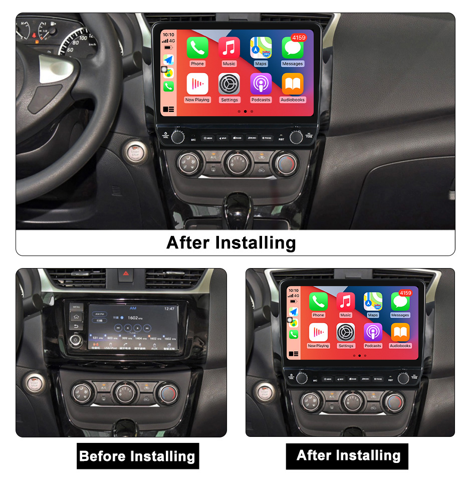 Navigatie dedicata Sylphy 2013-2017 cu butoane rotative model 2024, 10 Inch, 2GB RAM 32GB ROM, Quadcore, Android 13, WiFi, Bluetooth, Magazin Play [5]