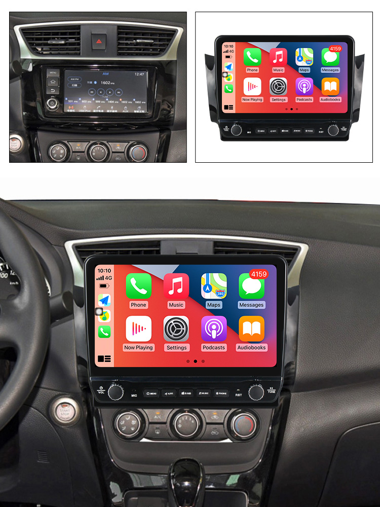 Navigatie dedicata Sylphy 2013-2017 cu butoane rotative model 2024, 10 Inch, 2GB RAM 32GB ROM, Quadcore, Android 13, WiFi, Bluetooth, Magazin Play [4]