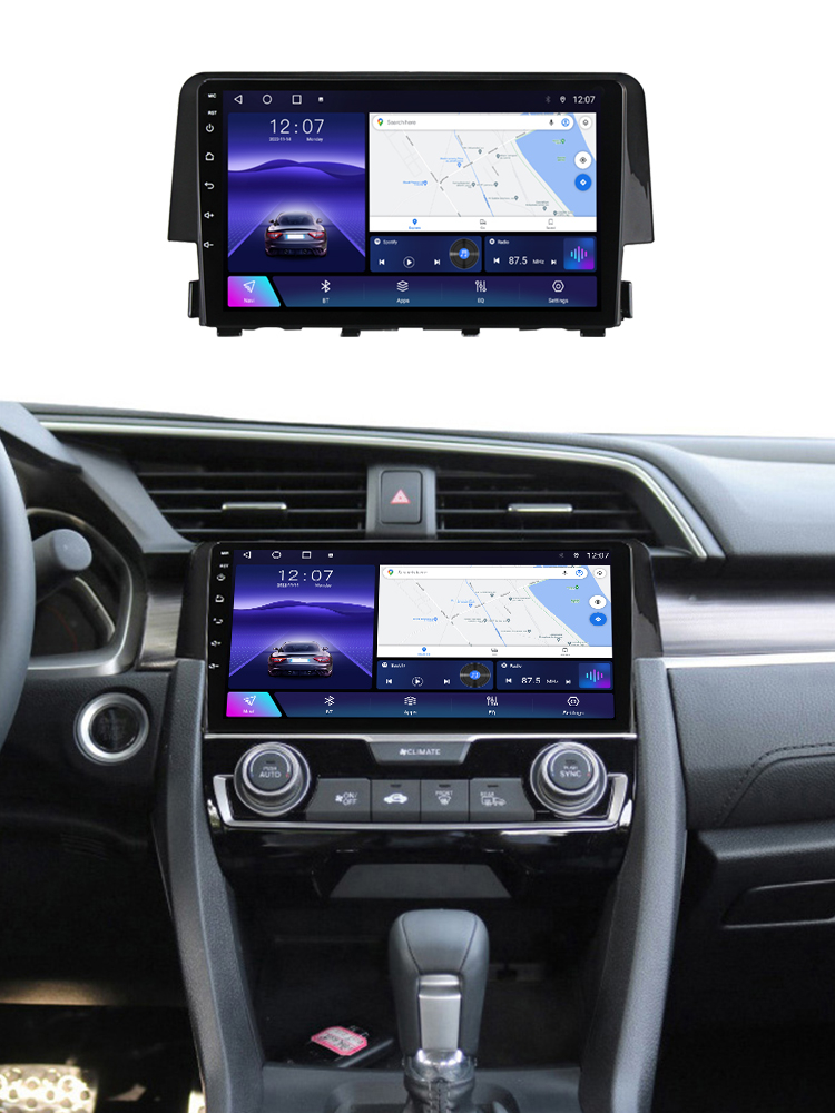 Navigatie dedicata Honda Civic 2016-2020, 4GB RAM 64GB ROM, Octacore, Android 14, Display QLED 1K 9", Carplay&Android Auto, SIM 4G, Ventilator Activ [6]