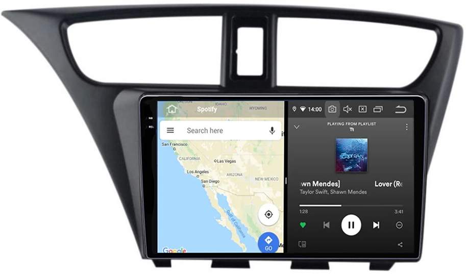 Navigatie dedicata Honda Civic IX Hatchback 2011-2015, 12GB RAM 256GB ROM, Android 13, Rezolutie 2K, Display QLED, 9", DSP, Carplay, Android Auto, Internet, Youtube, Waze, Wi Fi, [4]