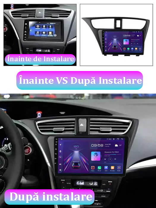 (Resigilata) Navigatie dedicata Honda Civic IX Hatchback 2011 - 2015, 2GB RAM 32GB ROM, Quad Core, Display 9" IPS Full HD, Carplay, Android 13, Bluetooth, Magazin Play, Suport camere AHD [9]