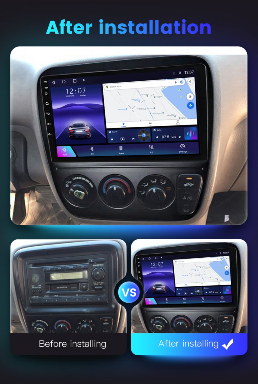 (Resigilata) Navigatie dedicata Honda CR-V 1998, 2GB RAM 32GB ROM, Quad Core, Display 9" IPS Full HD, Carplay, Android 13, Bluetooth, Magazin Play, Suport camere AHD [5]
