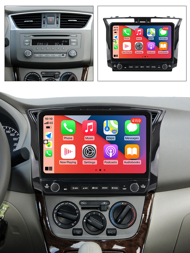 Navigatie dedicata Sylphy 2003-2012 cu butoane rotative model 2024, 10 Inch, 2GB RAM 32GB ROM, Quadcore, Android 13, WiFi, Bluetooth, Magazin Play [4]