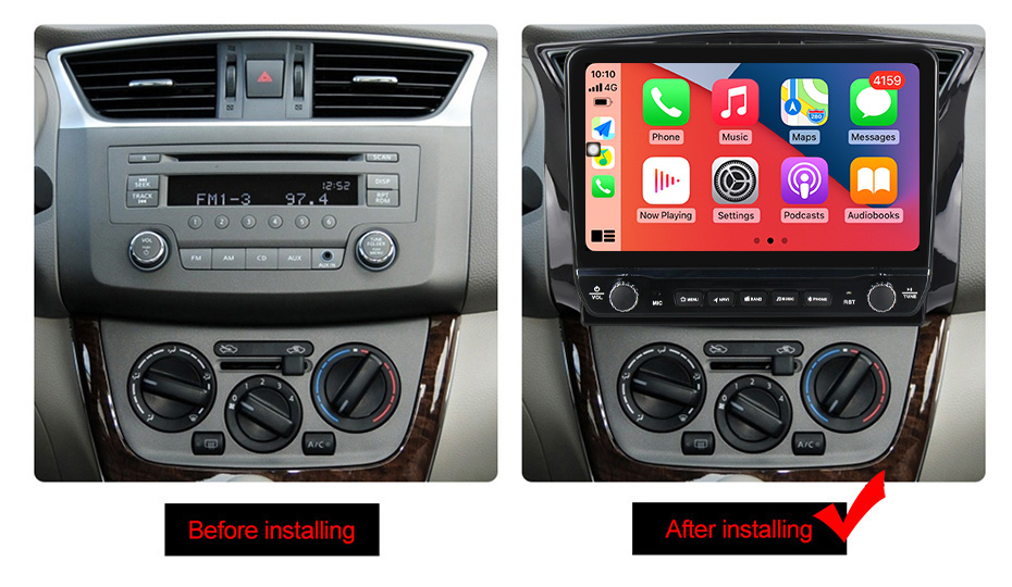 Navigatie dedicata Sylphy 2003-2012 cu butoane rotative model 2024, 10 Inch, 2GB RAM 32GB ROM, Quadcore, Android 13, WiFi, Bluetooth, Magazin Play [5]