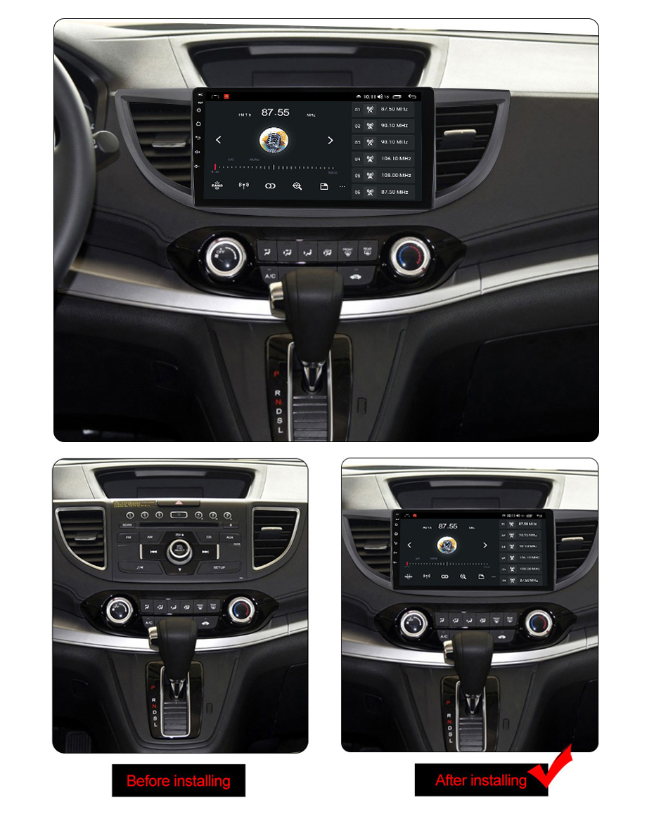 Navigatie dedicata Honda CR-V IV 2012 - 2018, 4 GB RAM 64 ROM, Android 13, Display QLED, 10", DSP, Carplay, Android Auto, Internet, Youtube , Waze , Wi Fi , Usb , Bluetooth [9]