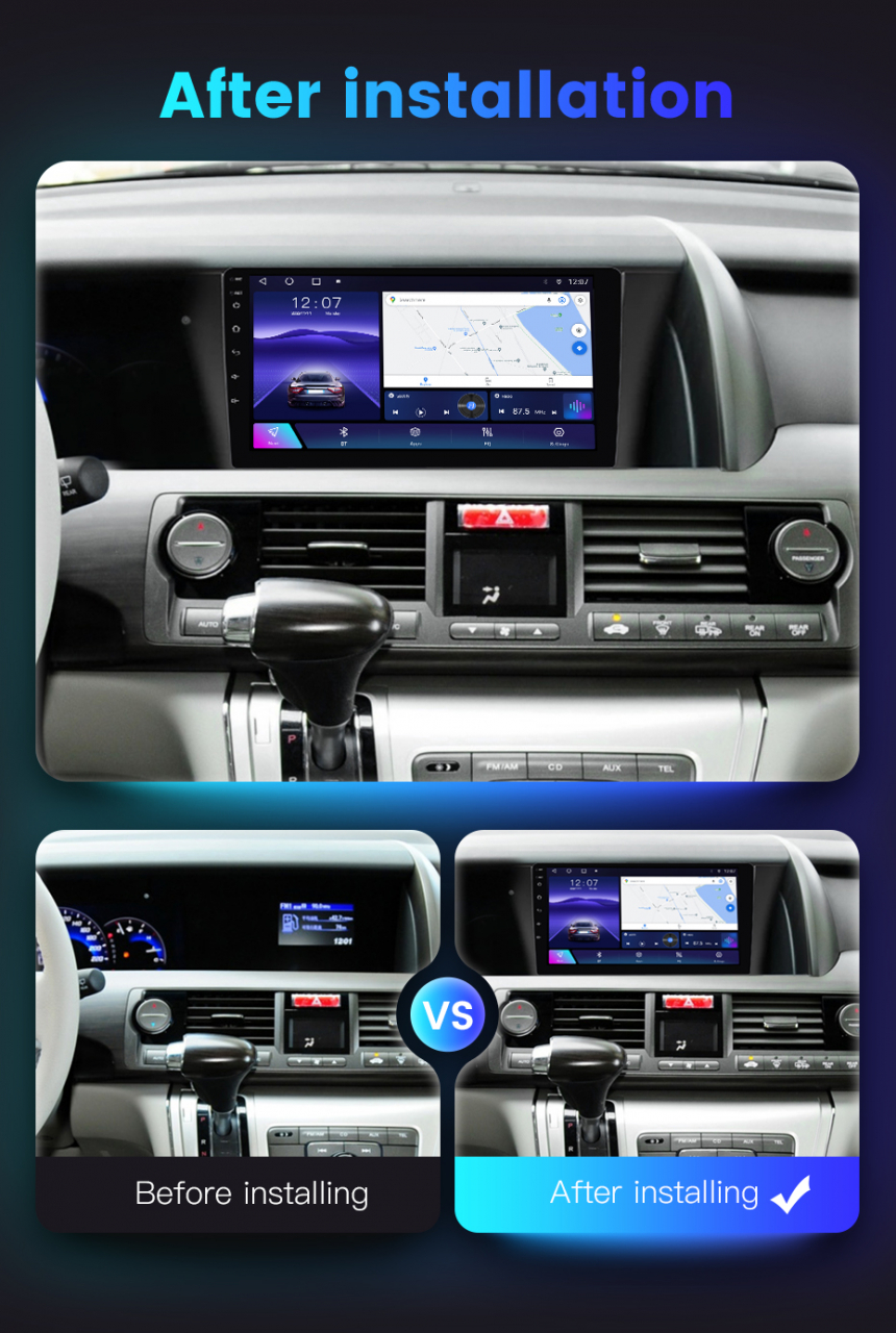 (Resigilata) Navigatie dedicata Honda Elysion 2012-2015, 2GB RAM 32GB ROM, Quad Core, Display 9" IPS Full HD, Carplay, Android 13, Bluetooth, Magazin Play, Suport camere AHD [6]