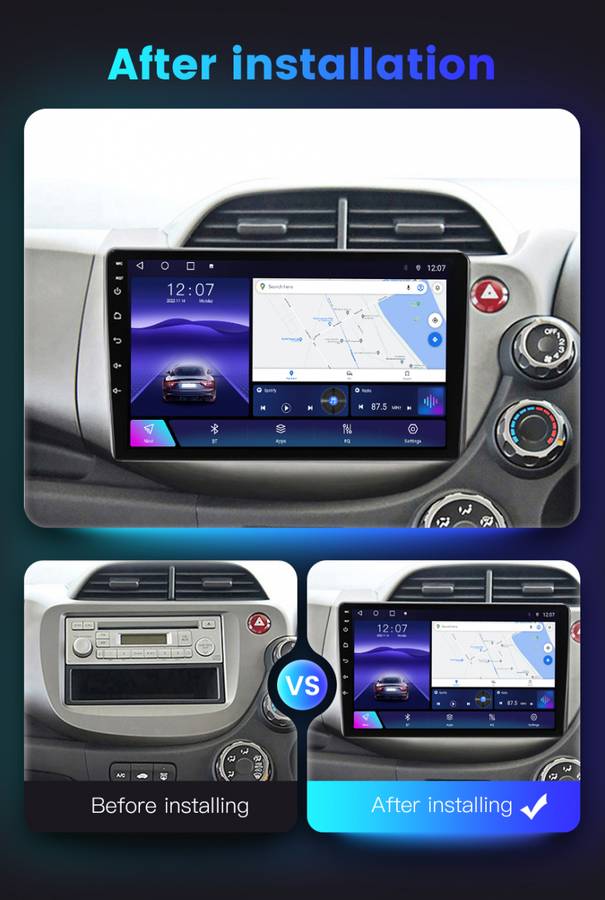 (Resigilata) Navigatie dedicata Honda Fit/Jazz 2008-2013, 2GB RAM 32GB ROM, Quad Core, Display 10" IPS Full HD, Carplay, Android 13, Bluetooth, Magazin Play, Suport camere AHD [5]