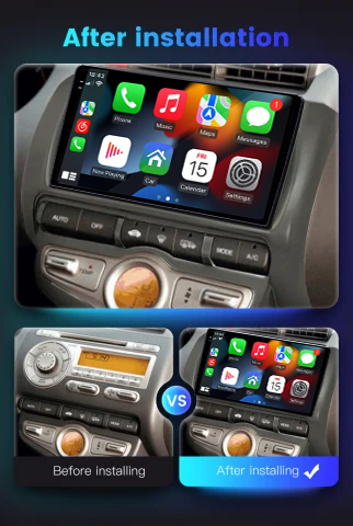 Navigatie dedicata Honda Jazz/City 2006, 12GB RAM 256GB ROM, Android 13, Rezolutie 2K, Display QLED, 9", DSP, Carplay, Android Auto, Internet, Youtube, Waze, Wi Fi, USB [5]