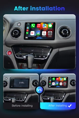 Navigatie dedicata Honda Vezel 2014/HR-V/XR-V, 12GB RAM 256GB ROM, Android 13, Rezolutie 2K, Display QLED, 9", DSP, Carplay, Android Auto, Internet, Youtube, Waze, Wi Fi, USB [5]