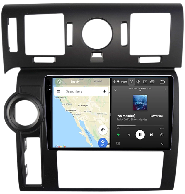 Navigatie dedicata Hummer H2 2007 - 2009, 12GB RAM 256GB ROM, Android 13, Rezolutie 2K, Display QLED, 9", DSP, Carplay, Android Auto, Internet, Youtube, Waze, Wi Fi, USB [4]