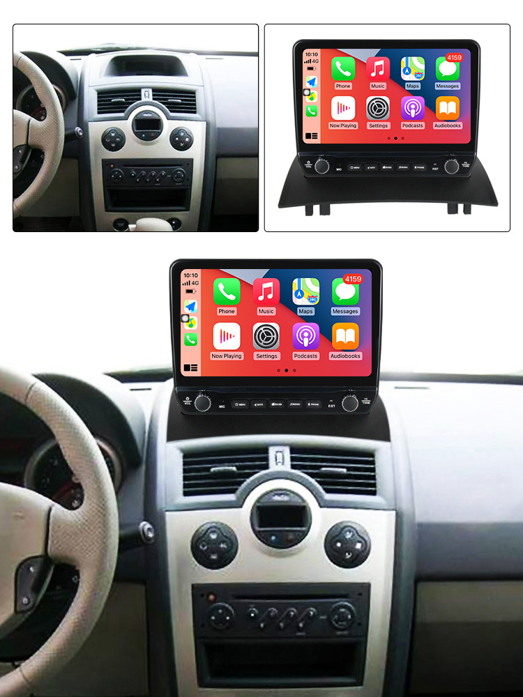 Navigatie dedicata Megane 2 2002-2009 cu butoane rotative model 2024, 9 Inch, 2GB RAM 32GB ROM, Quadcore, Android 13, WiFi, Bluetooth, Magazin Play [4]